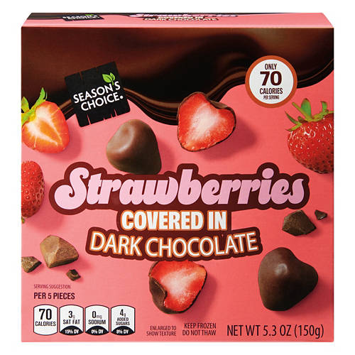 Season's Choice Strawberries Covered Dark Chocolates, 5.3 oz